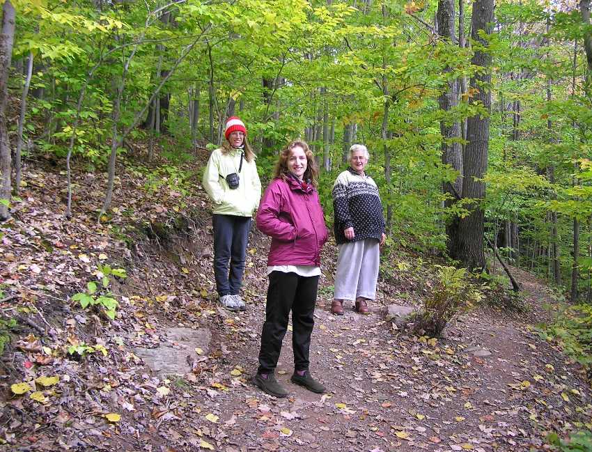 Norma, Joyce, and Hazel on the Overlook Trail