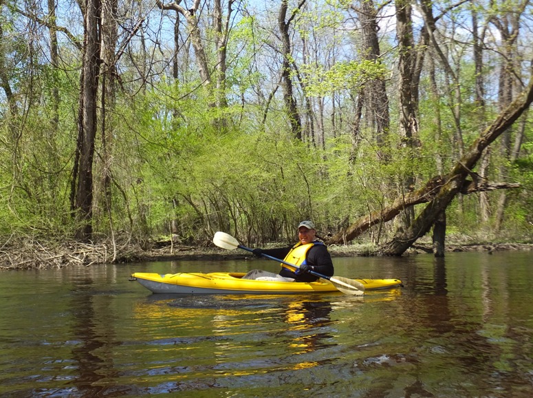 Mike in his kayak