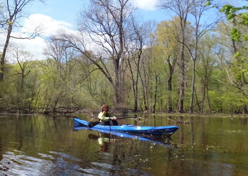 Norma in her kayak