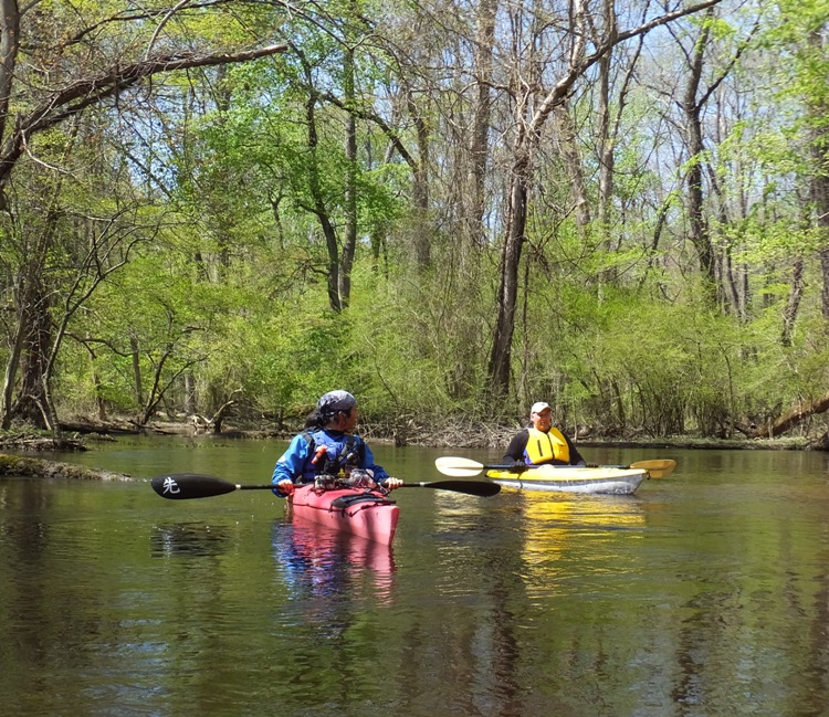 Mike and I in our boats