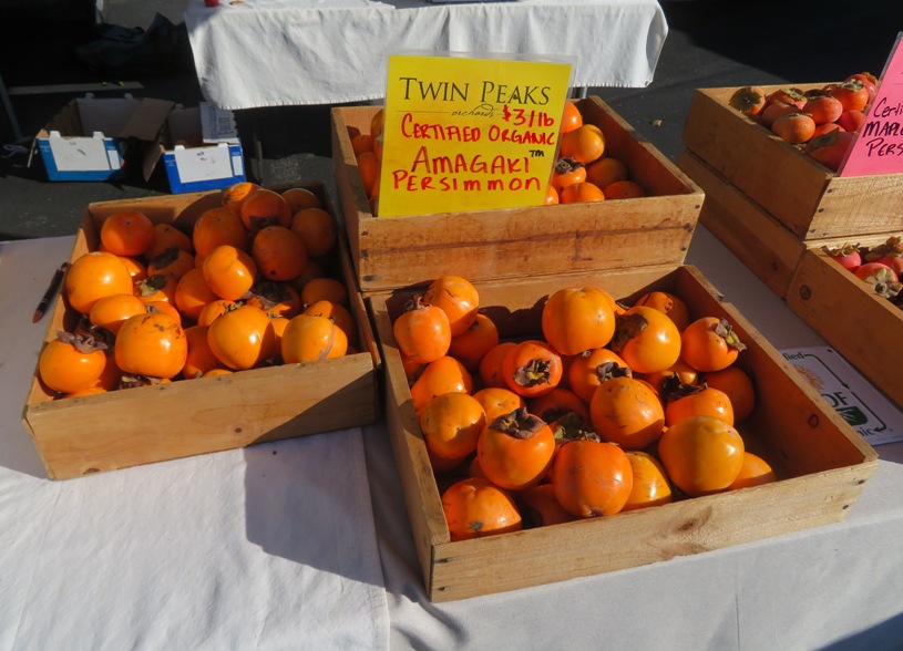 Amagaki persimmons at Arden Fair Farmers' Market