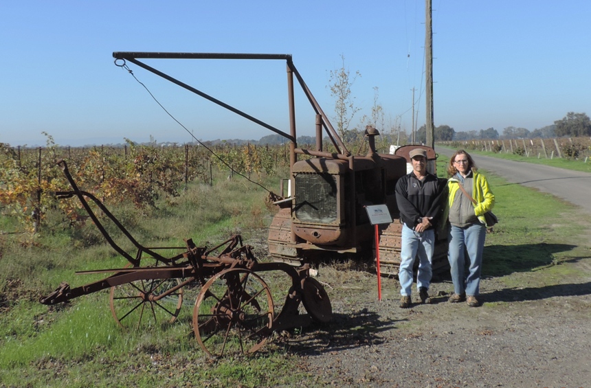 Norma and I in front of 1937 McCormick-Deering TD-40 tractor