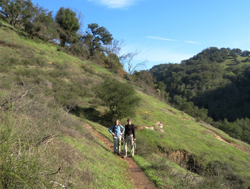 Norma and Ken on hilly trail