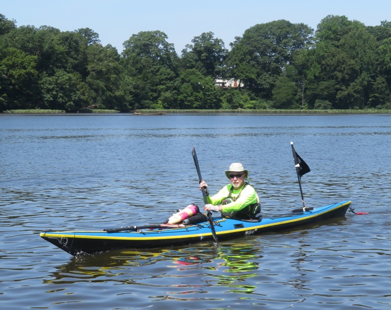 Gregg in his kayak