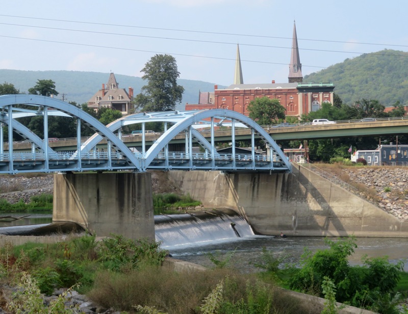 Kayaker at Bridge Street Spillway