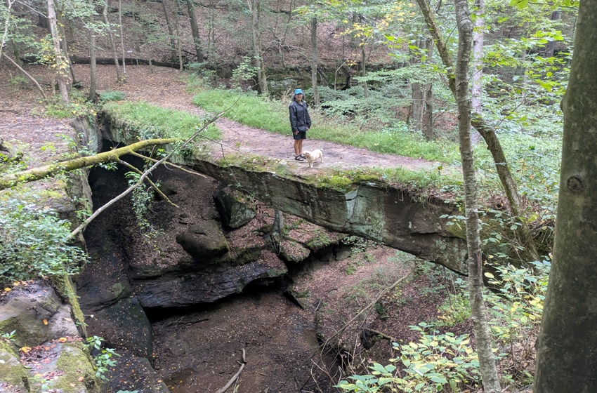 Daphne and I standing on Natural Rockbridge