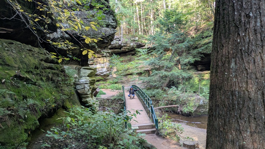 Daphne and I on foot bridge