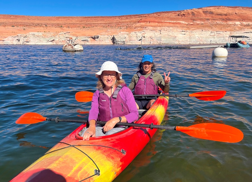 Norma and I in our kayak