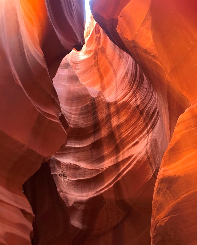 The morning sun brought out the red in the rocks