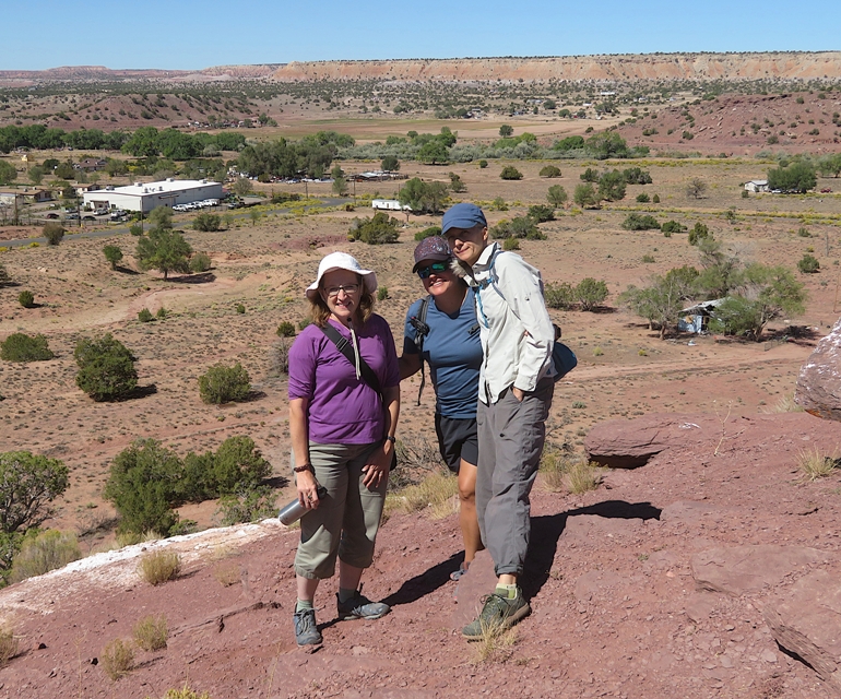 Norma, Robin, and Carmen on Ganado Hill