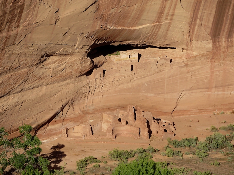 Looking down on ruin
