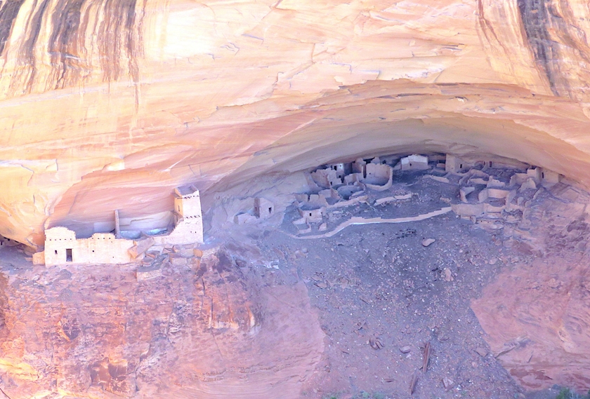 Ruin at the base of the previous cliff