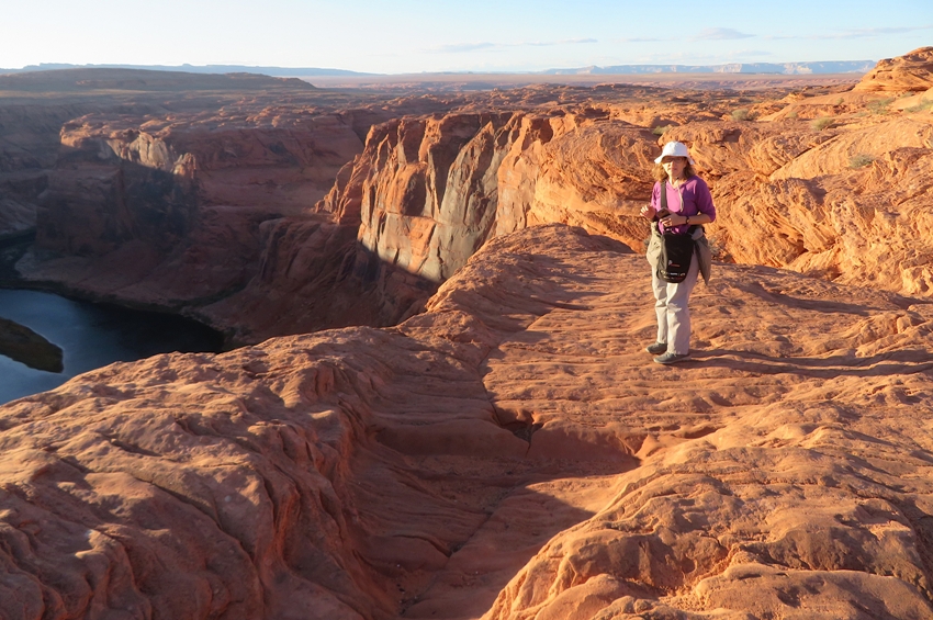 Norma with the Colorado River below