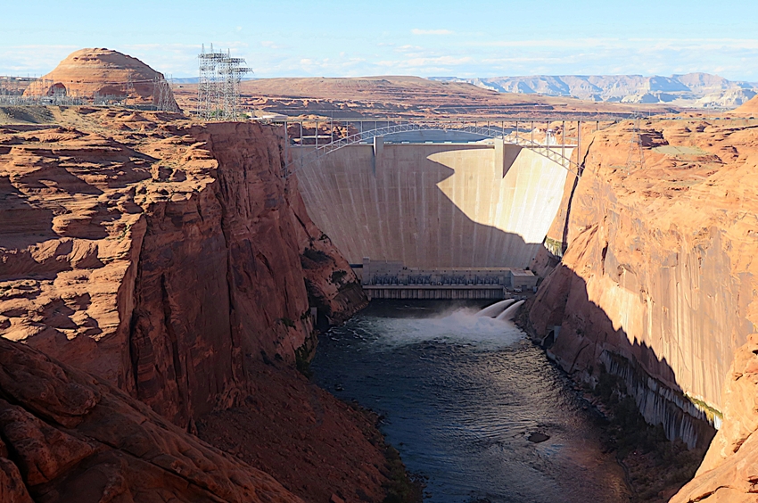 Downstream side of Glen Canyon Dam