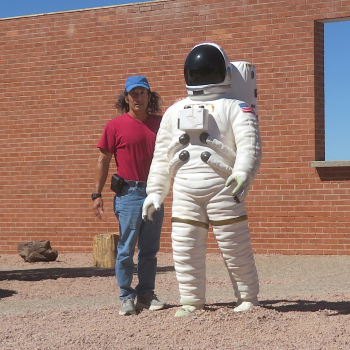 Me and astronaut statue