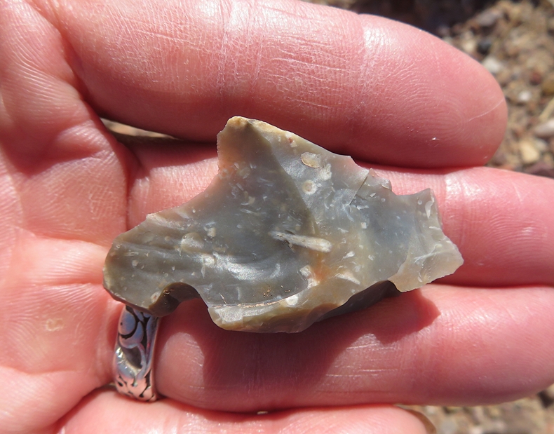 Chipped stone in my hand