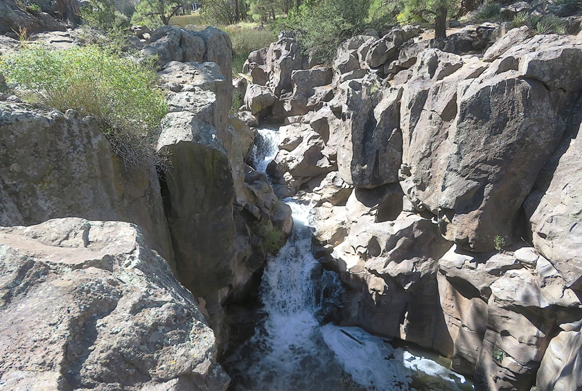 Small, rocky waterfall