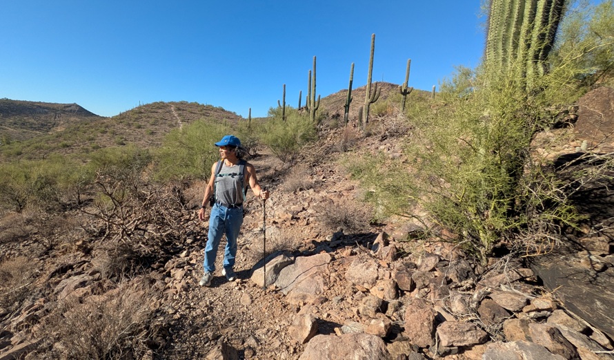 Me on rocky trail