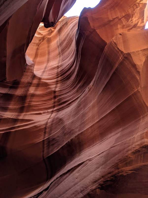 Vertical stripes can be found on the walls, likely from rainwater