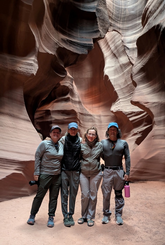 The four of us in the slot canyon