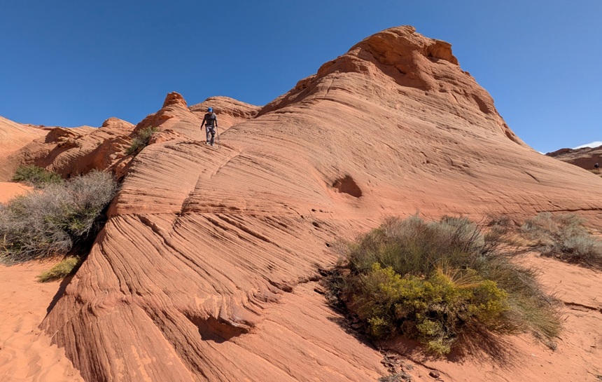 Me coming down a steep section