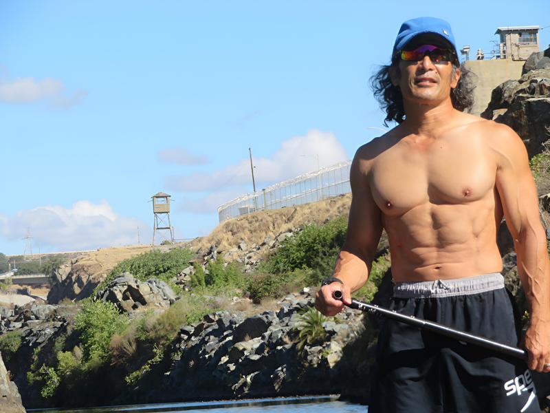 Me on my SUP with the prison behind