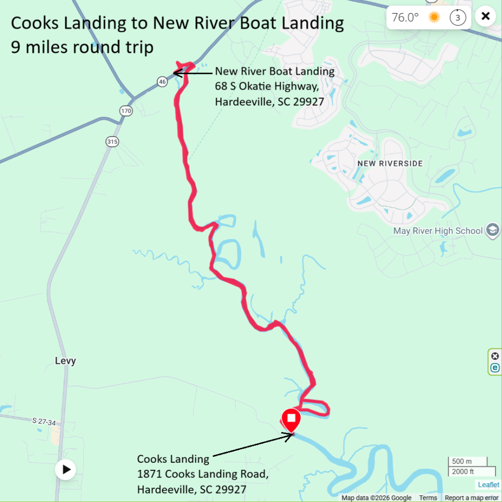 Map of our route