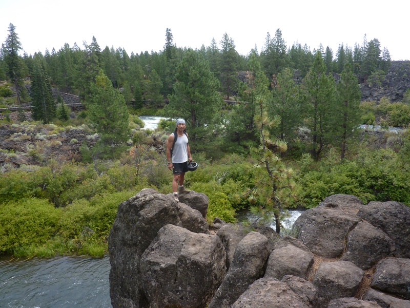 Me standing on big rocks