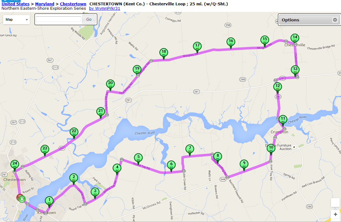 Map of our route