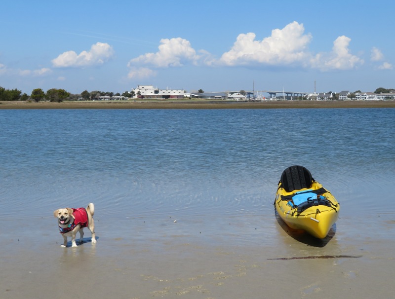 Daphne and our kayak