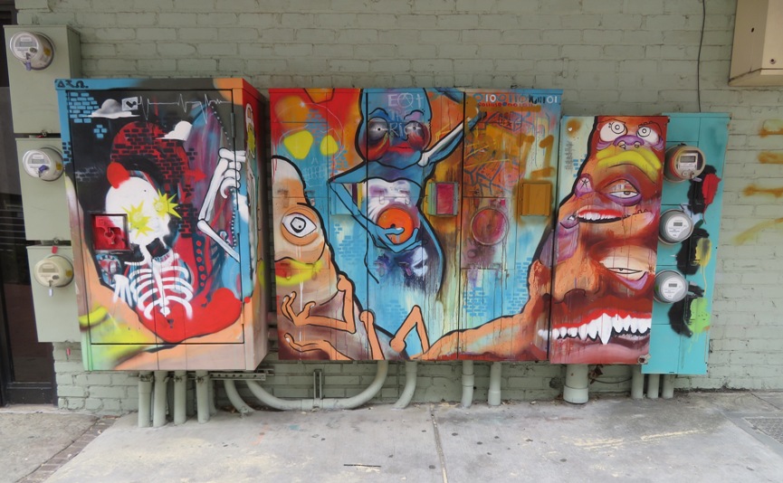Graffiti on utility boxes