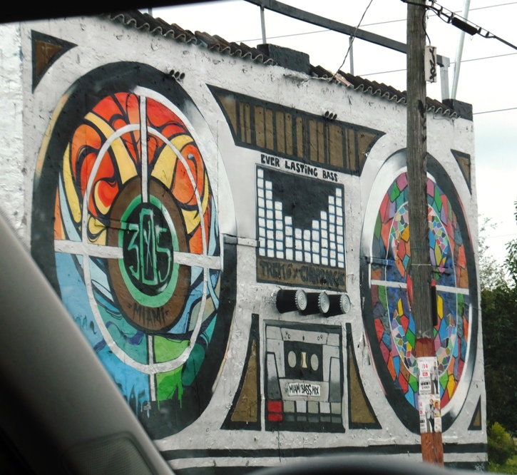 Colorful boom box