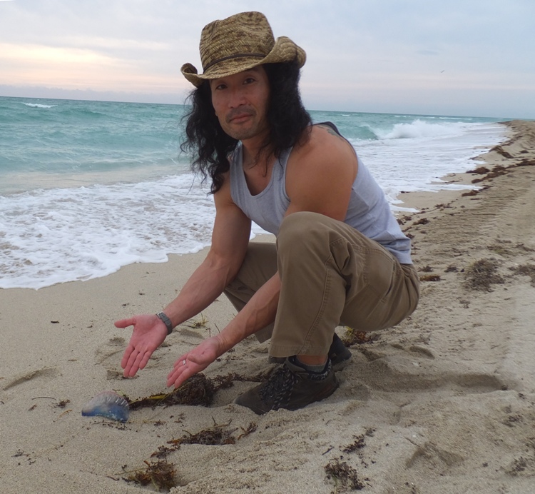 Me, Miami Beach, and a Portuguese man-of-war