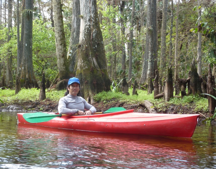 Me in kayak looking content