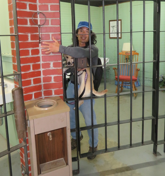 Daphne and I in the jail cell