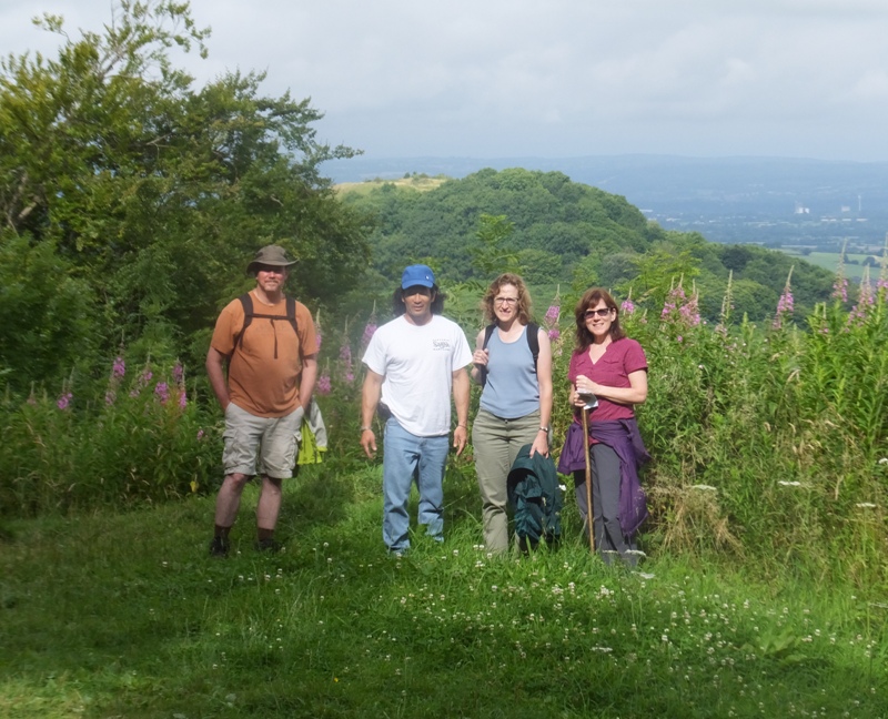 Don, me, Norma, and Sara surrounded by greenery