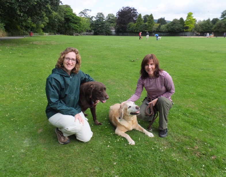 Norma, Sara, and the two dogs