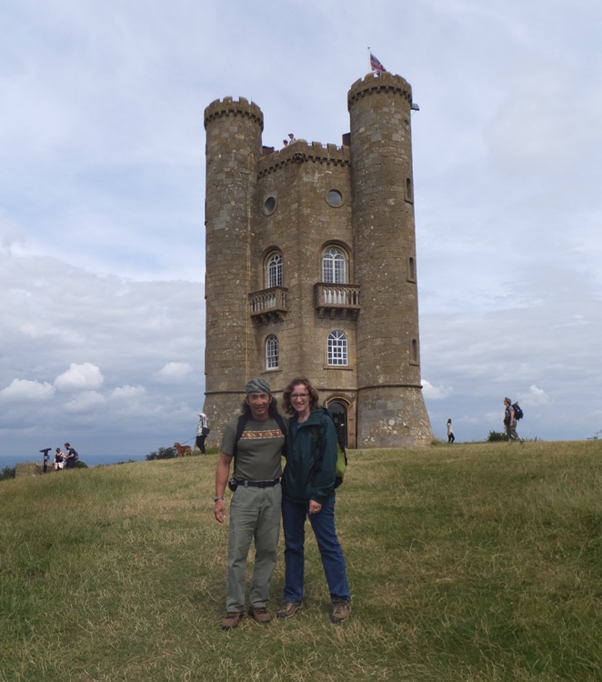 Norma and I in front of the Broadway Tower