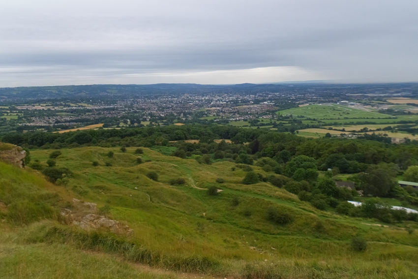 View of town below