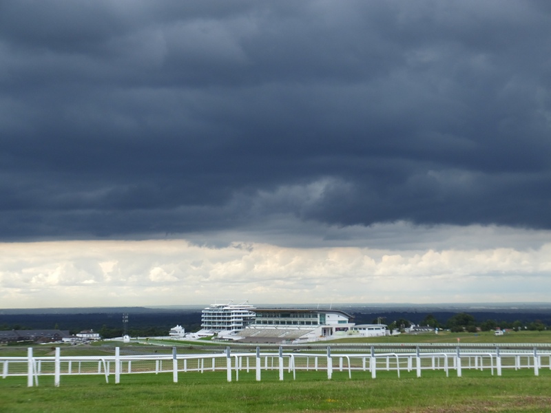 Dark clouds over the racetrack