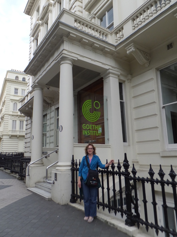 Norma in front of the Goethe Institut