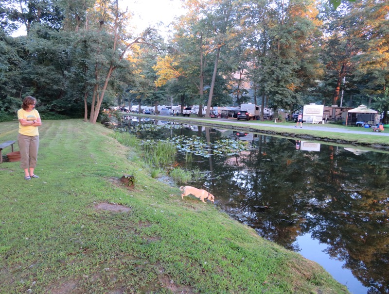 Norma and Daphne along the old Pennsylvania Main Line Canal