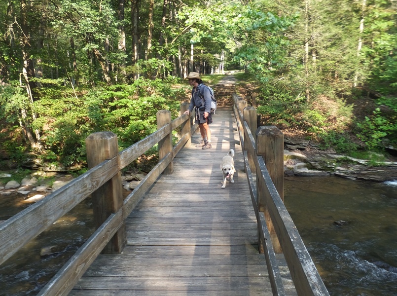 Daphne and I on foot bridge