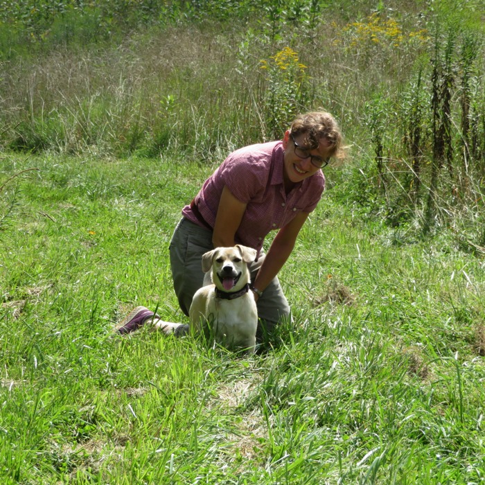 Norma and Daphne on grass
