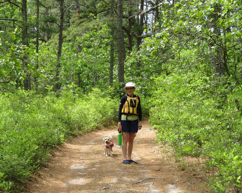 Norma and Daphne on dirt road