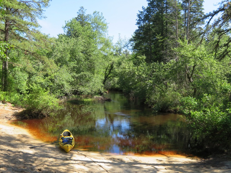 Kayak on sandy beach