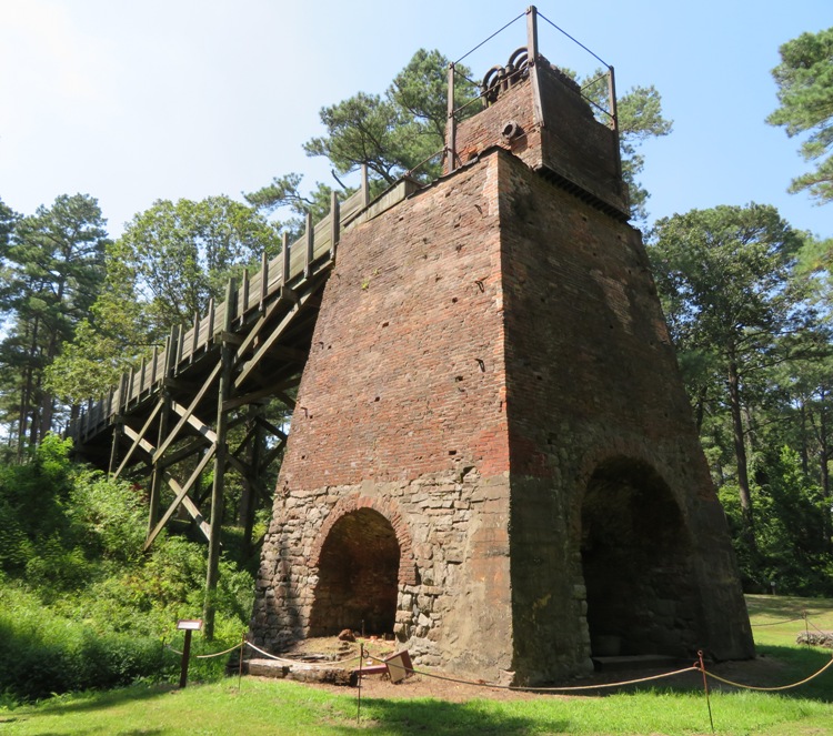 Huge brick and stone iron furnace