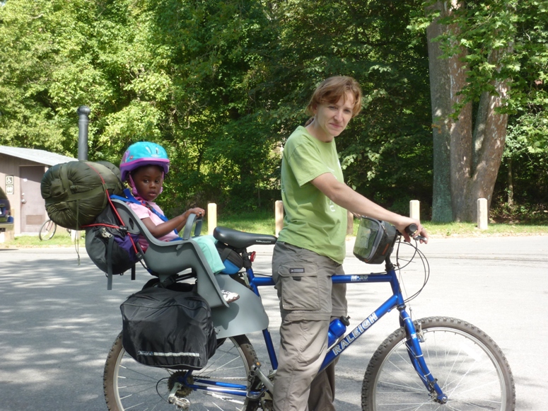 Norma and Joyce's daughter, ready to ride