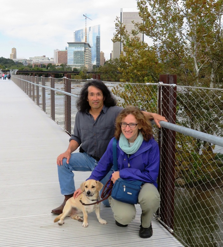 Me, Daphne, and Norma on the Potterfield Memorial Bridge