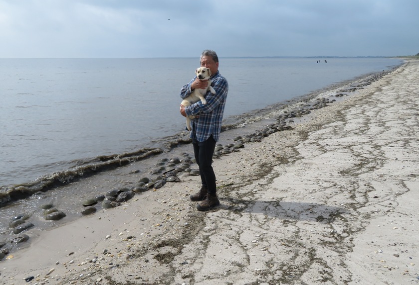 Steve holding Daphne